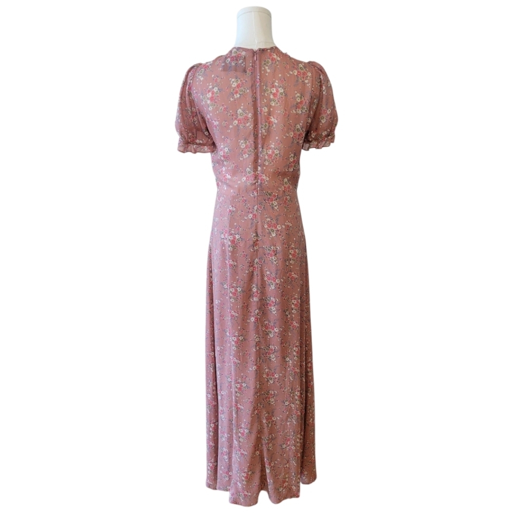 Reformation Pink Floral Huntington Maxi Dress Size 4 - Picture 6 of 7